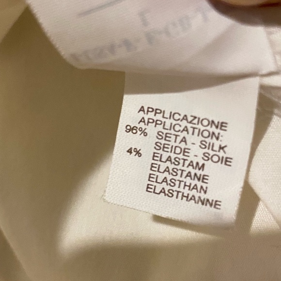 Brunello Cucinelli Off White 96% Silk Button Down Large - Picture 6 of 9